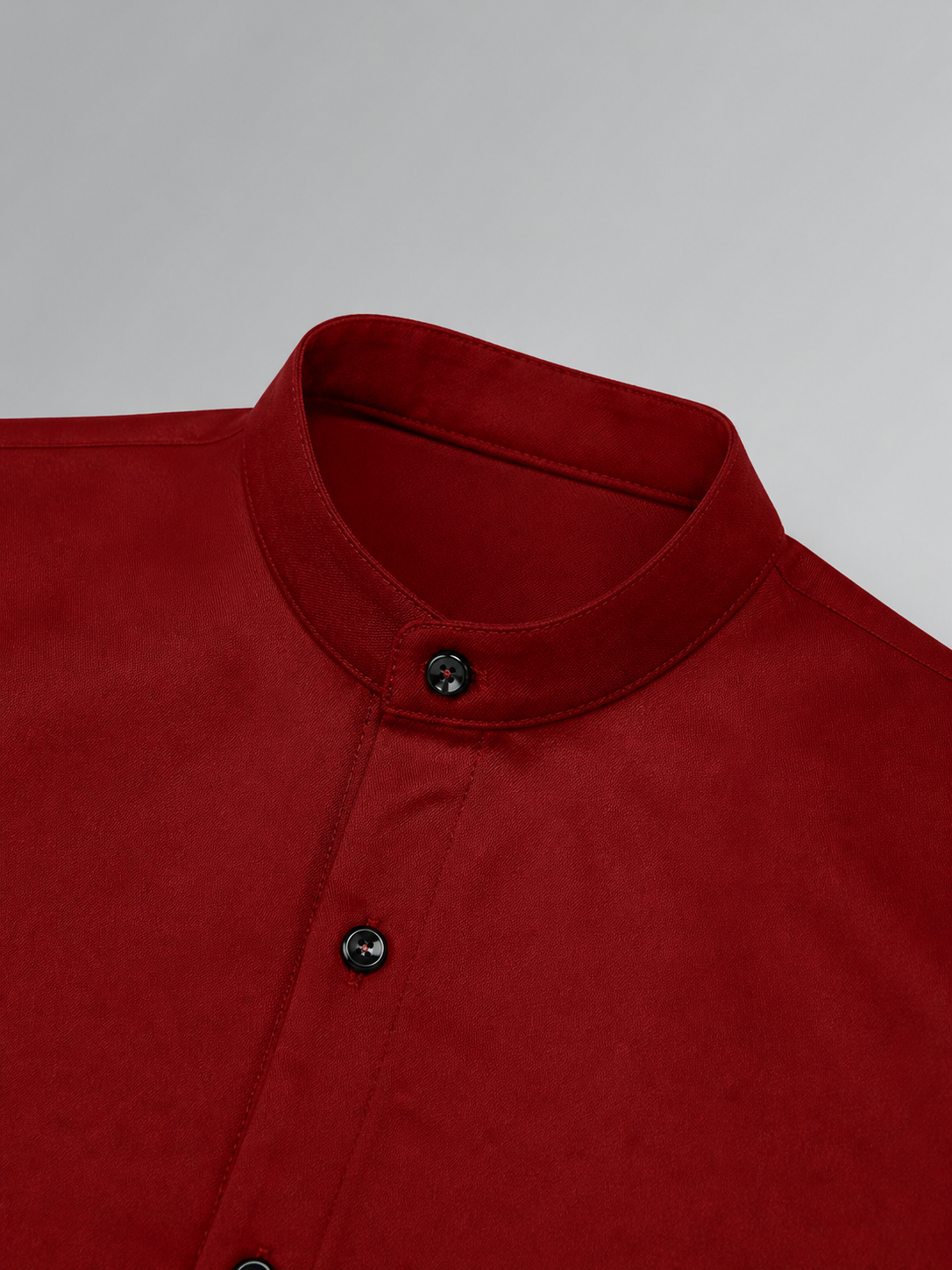Long Burgundy Cassock with Collar and Buttons