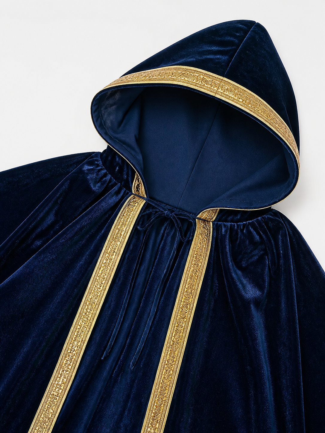 Dark Blue Hooded Costume Cloak