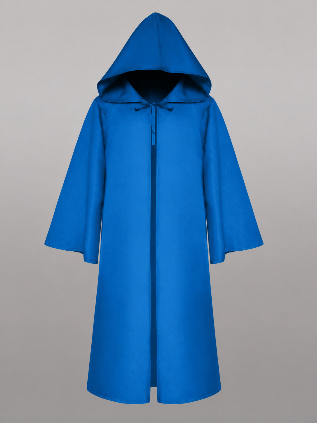 Bright Blue Zip-Up Hooded Raincoat