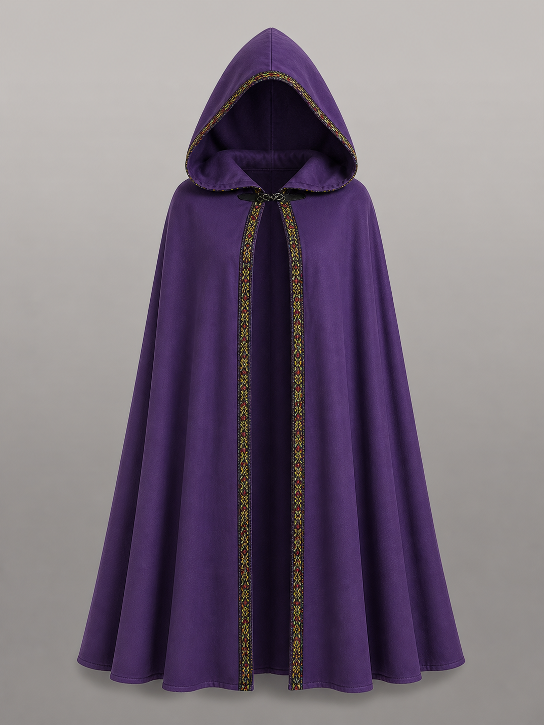 Purple Hooded Velvet Costume Cape product view 55