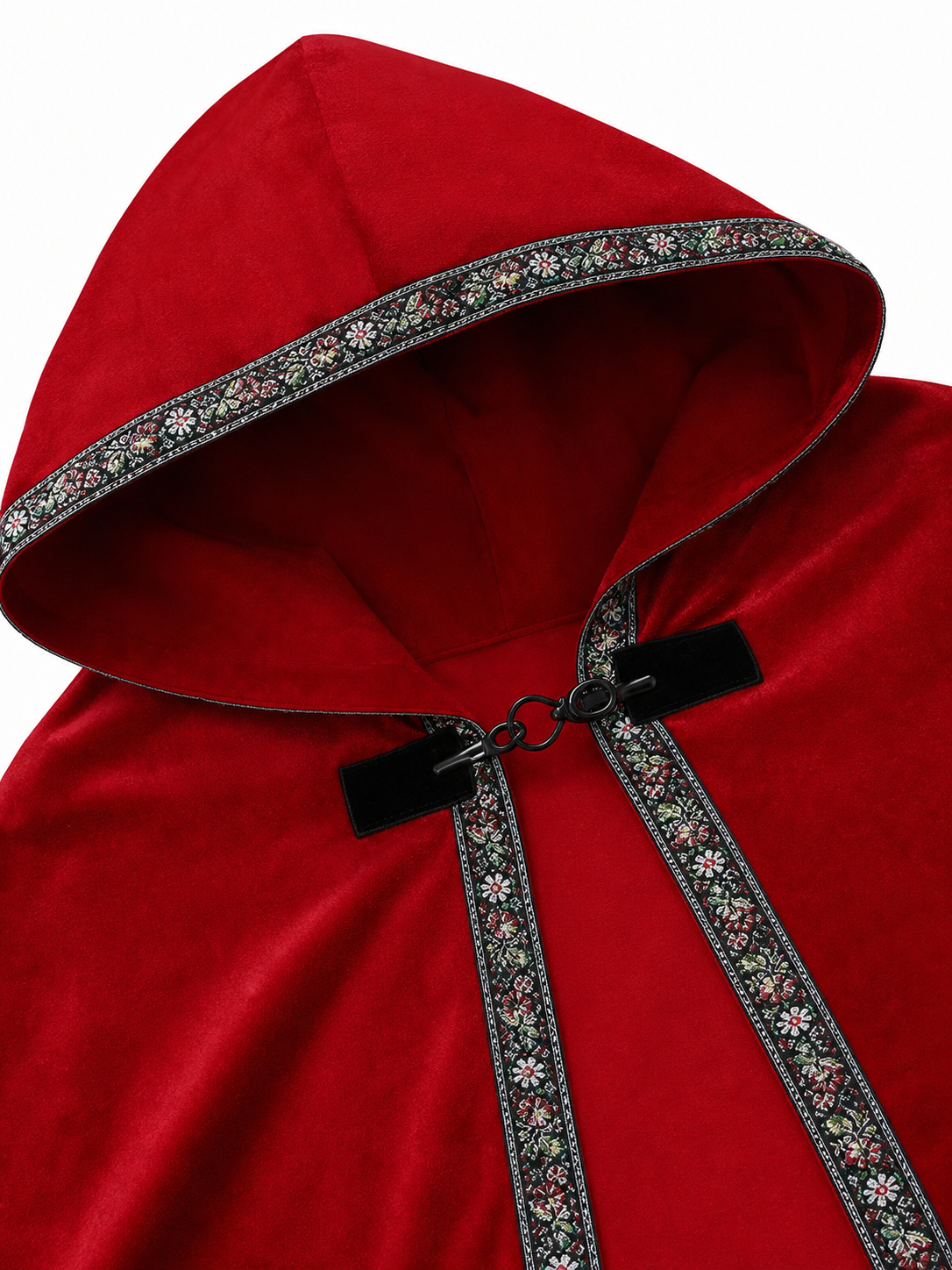 Red Hooded Carnival Cloak for Cosplay