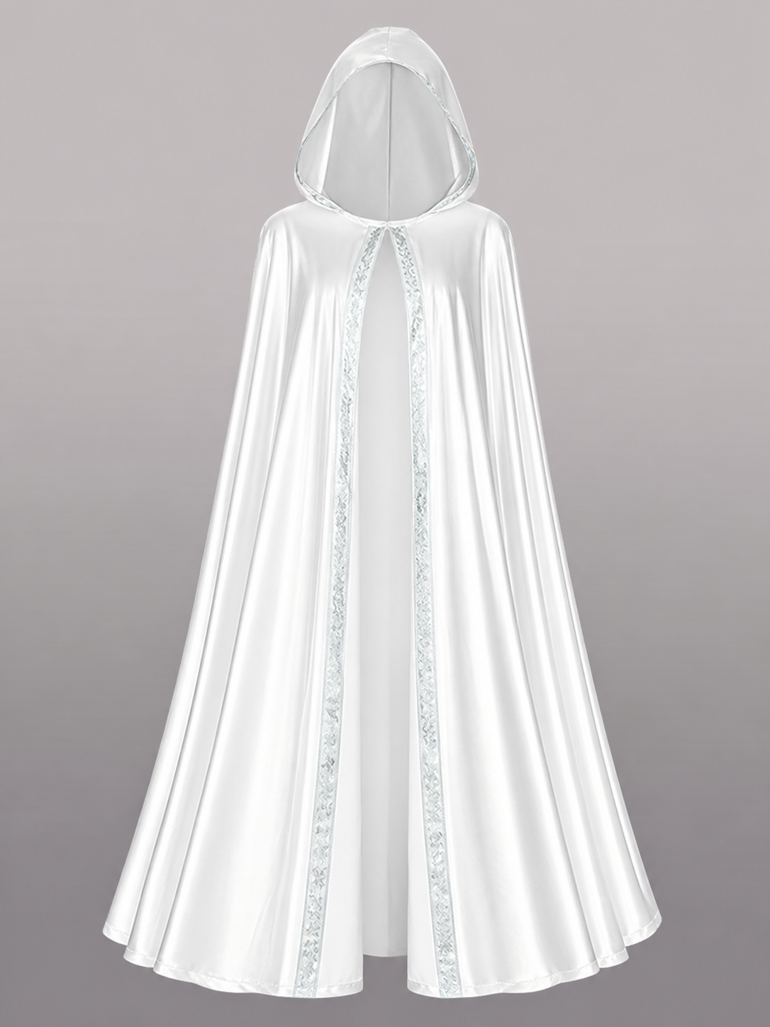 White Hooded Costume Cape, Medieval