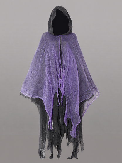 Purple Carnival Cloak with Black Hood