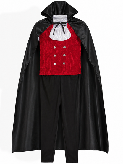 Black Hooded Carnival Cloak for Cosplay