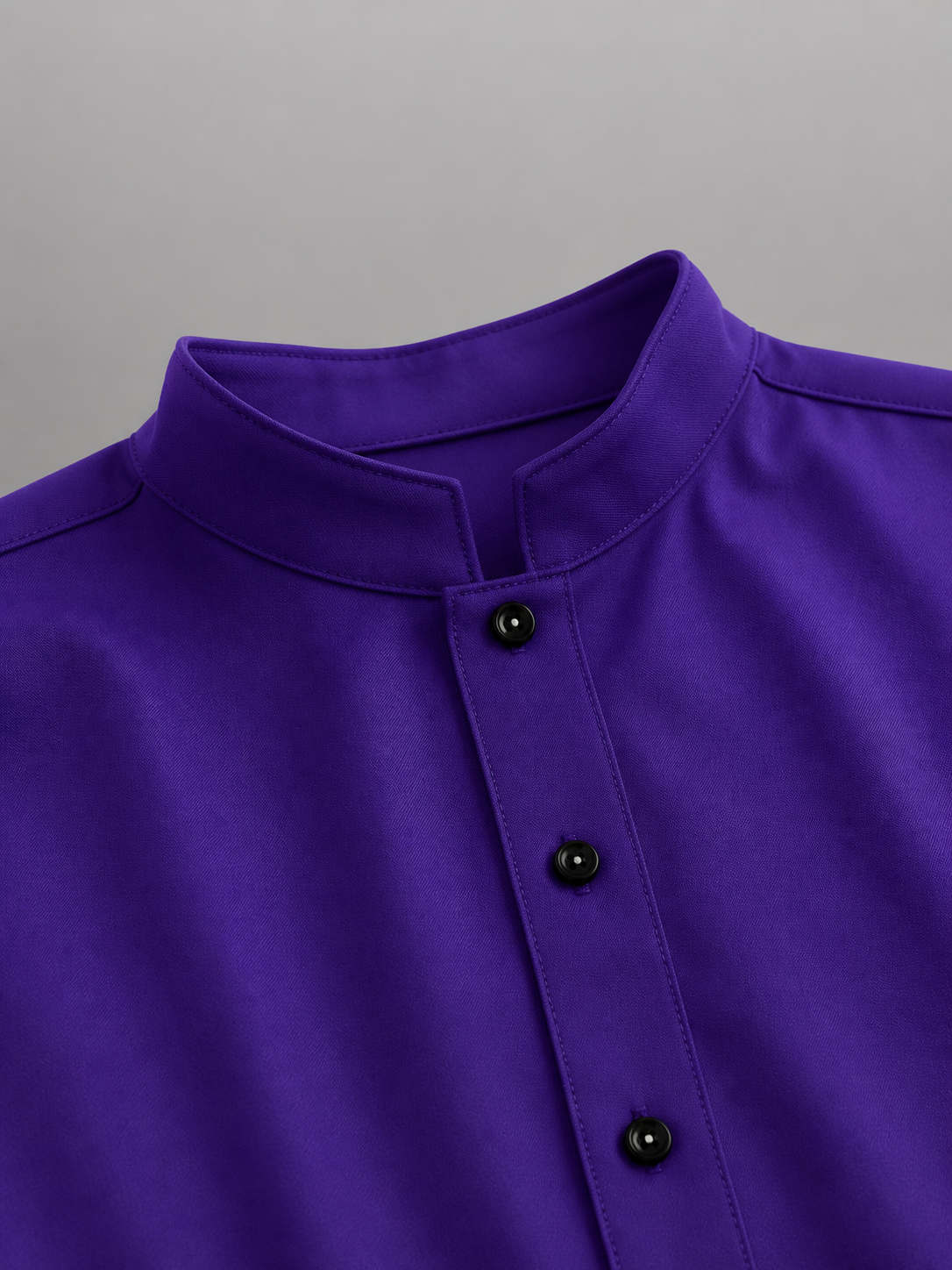 Long Purple Hooded Robe with Collar
