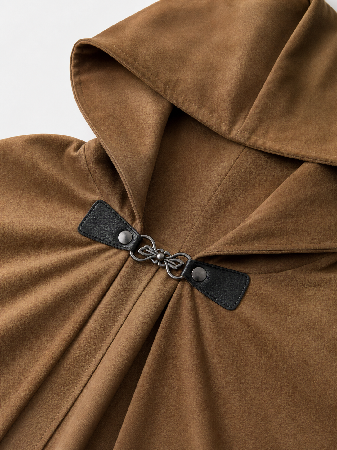 Brown Hooded Costume Cloak