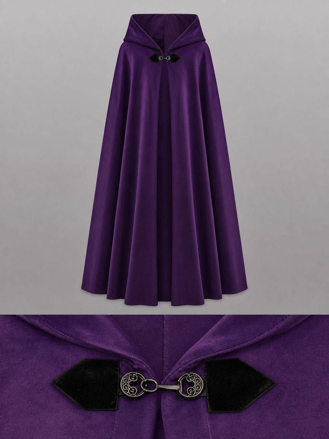 Purple Costume Cloak with Hood