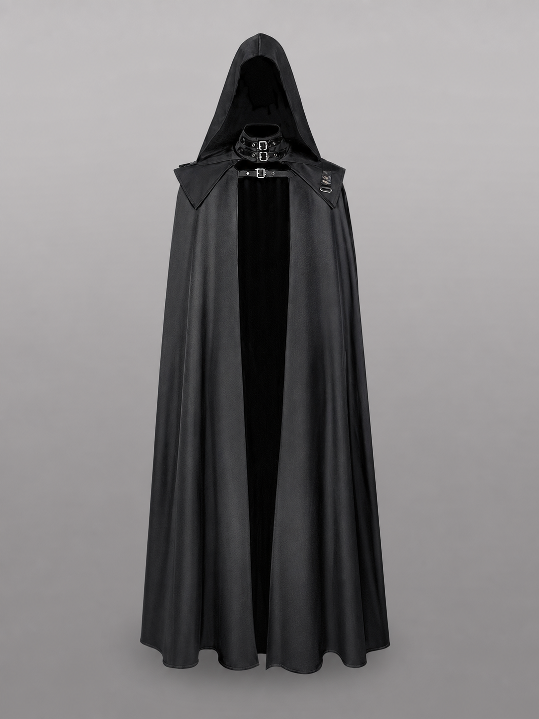 Black Gothic Hooded Carnival Cloak