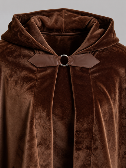 Brown Carnival Cloak with Hood