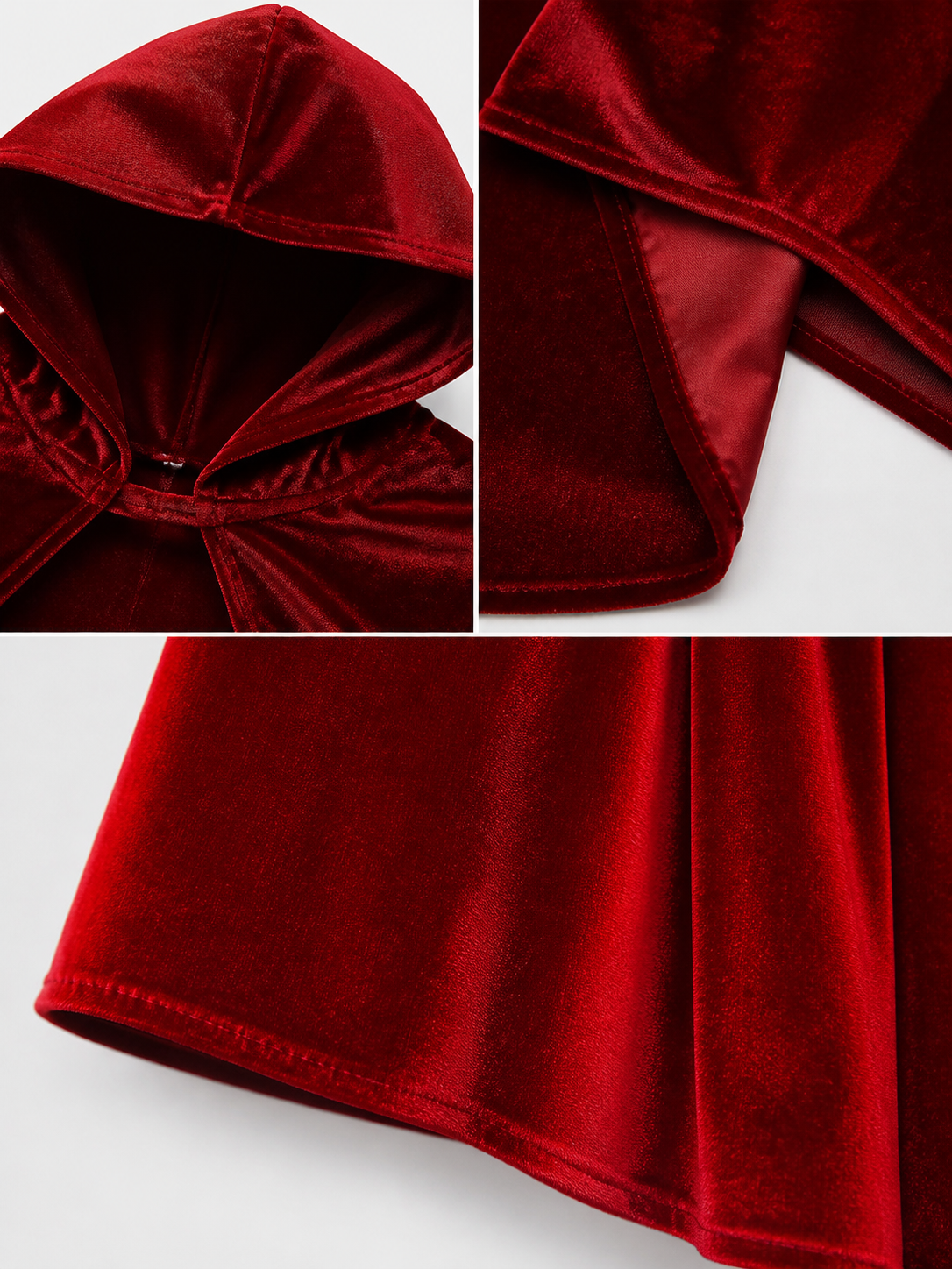 Red Hooded Carnival Cloak for Cosplay