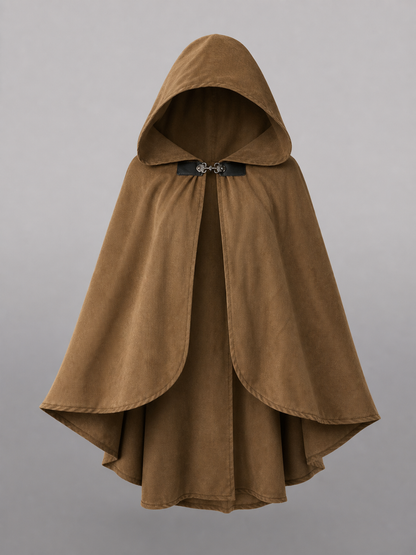 Brown Hooded Costume Cloak
