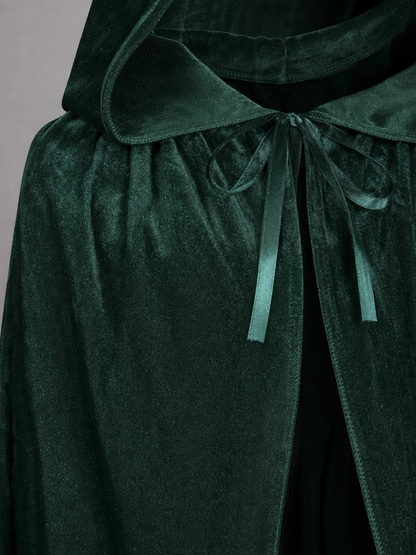 Green Gothic Hooded Carnival Cloak