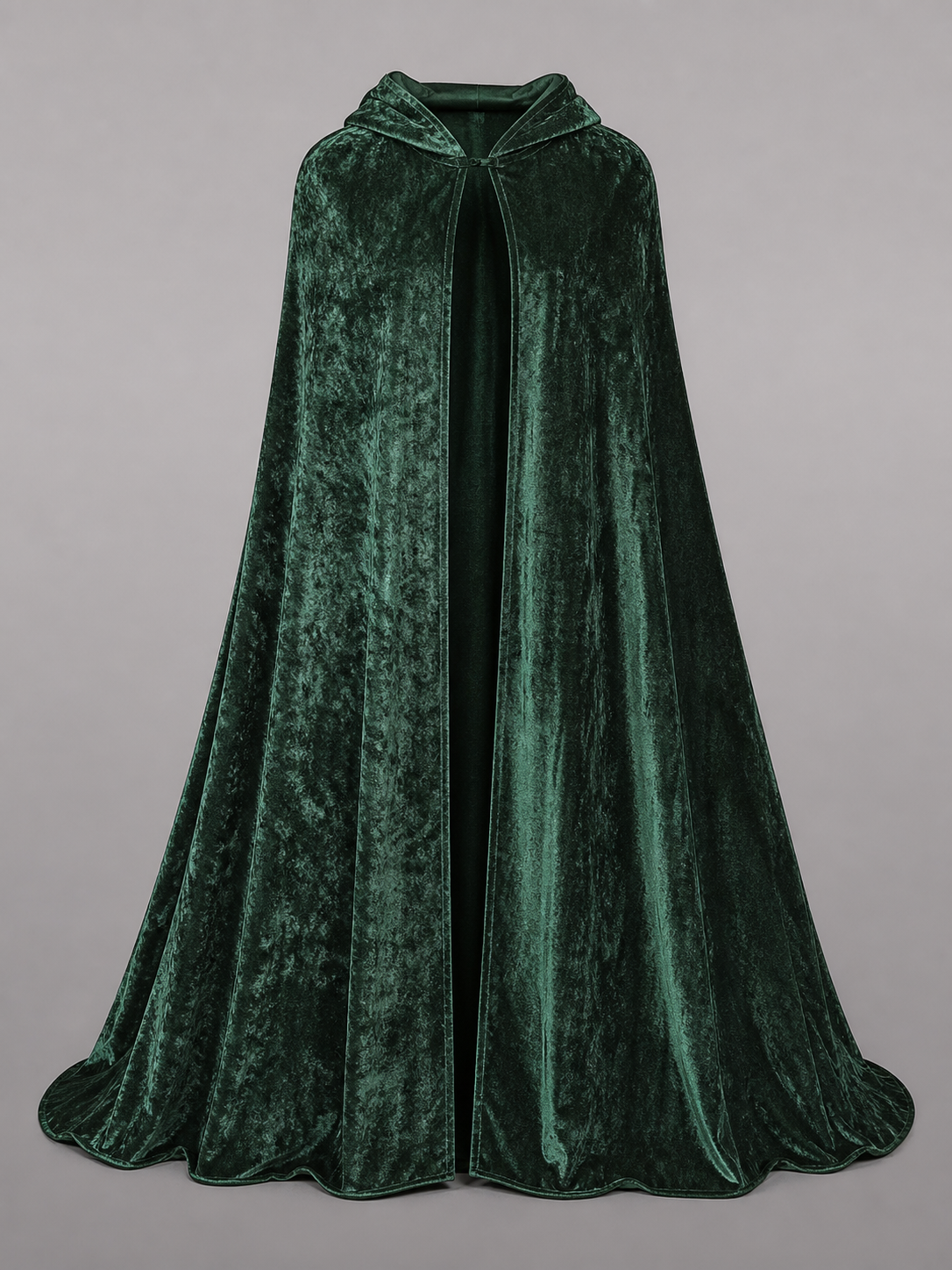 Hooded Dark Green Costume Cloak