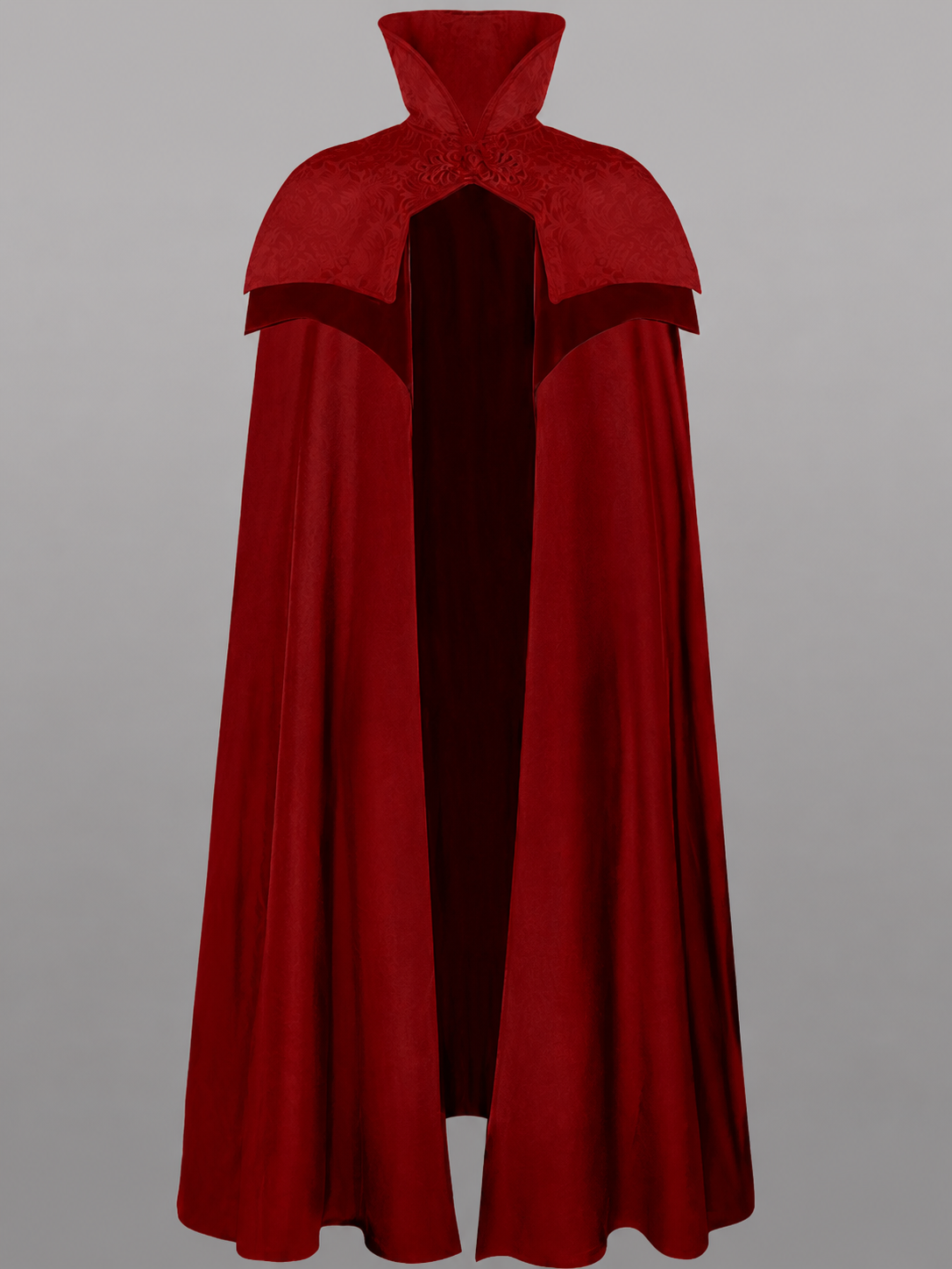 Burgundy Hooded Carnival Cloak