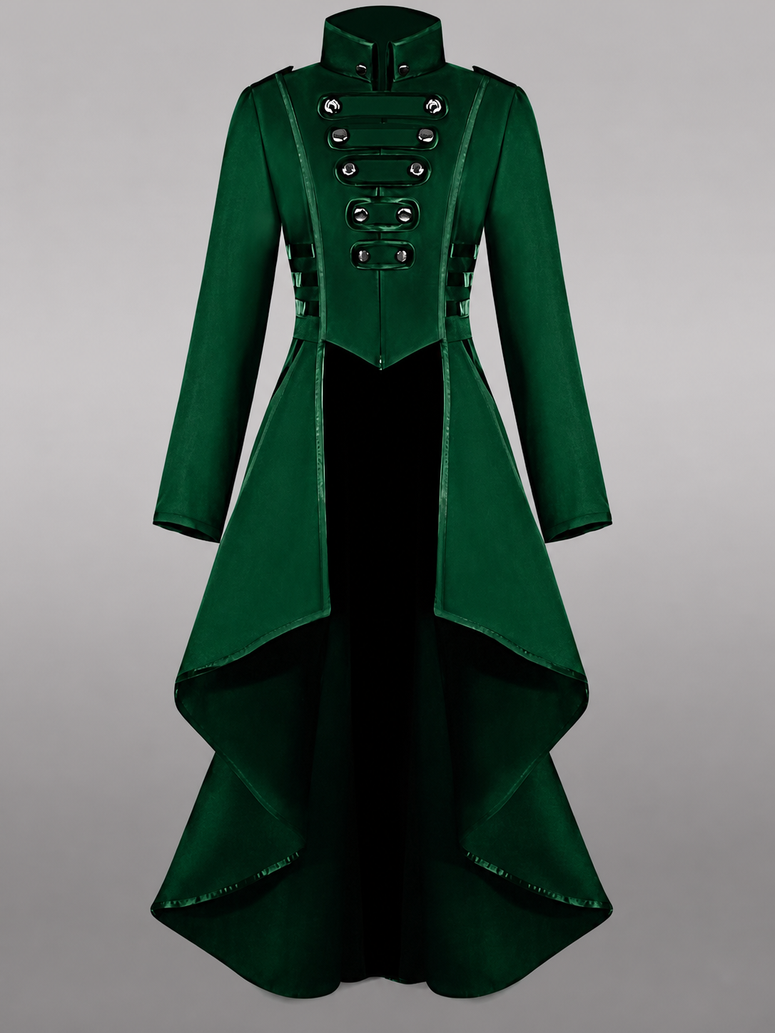 Green Carnival Cloak with Black Inserts
