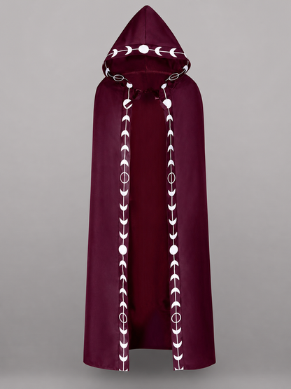 Burgundy Hooded Carnival Cloak