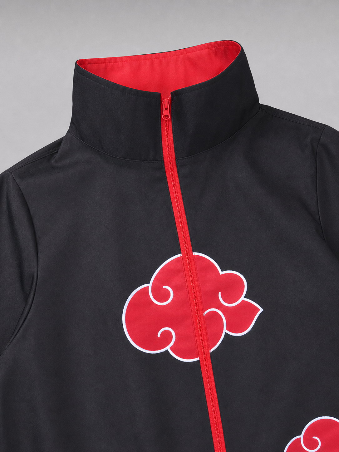 Black Cloak with Red Clouds for Cosplay