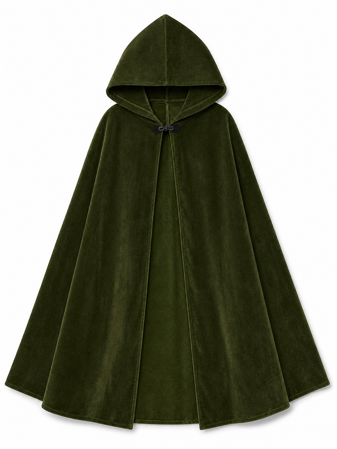 Dark Green Hooded Carnival Cloak