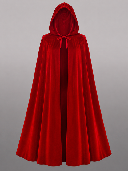 Red Hooded Carnival Cloak for Cosplay