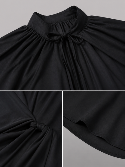 Black Carnival Cloak with Pointed Hat