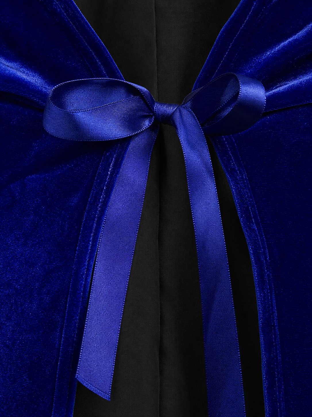 Long Blue Hooded Carnival Cape