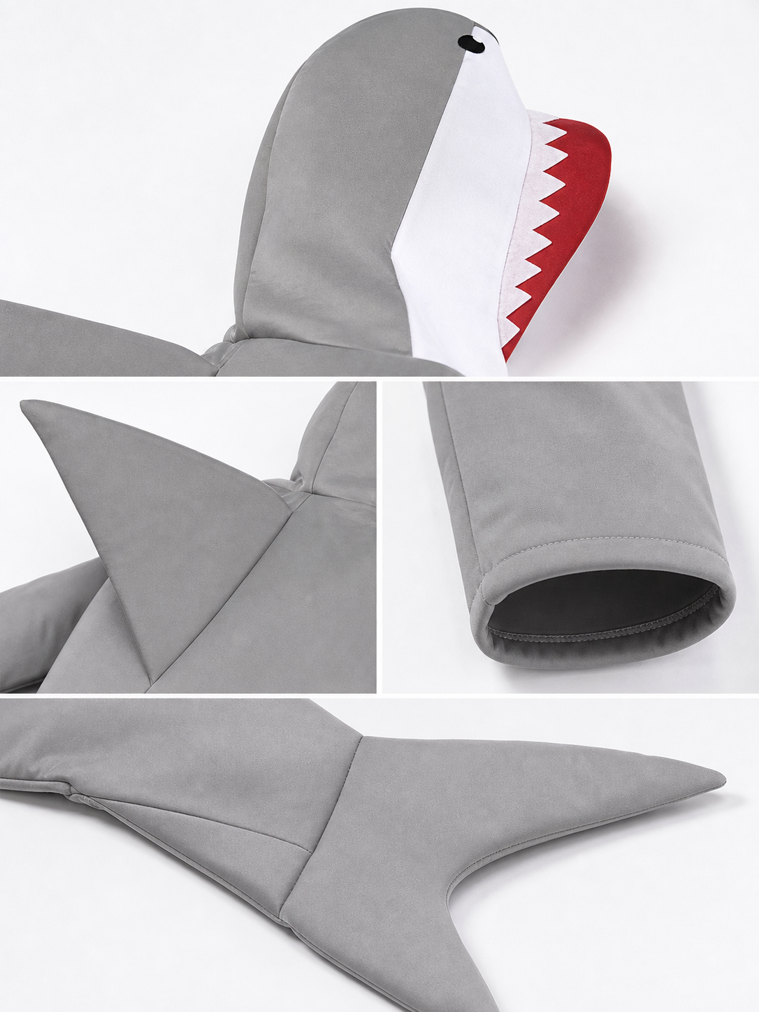 Adult Shark Jumpsuit Costume with Hood