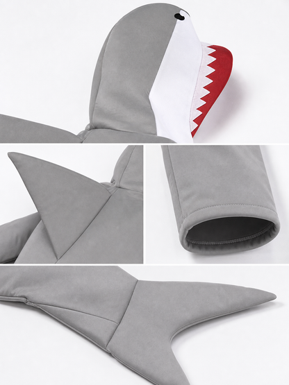 Adult Shark Jumpsuit Costume with Hood