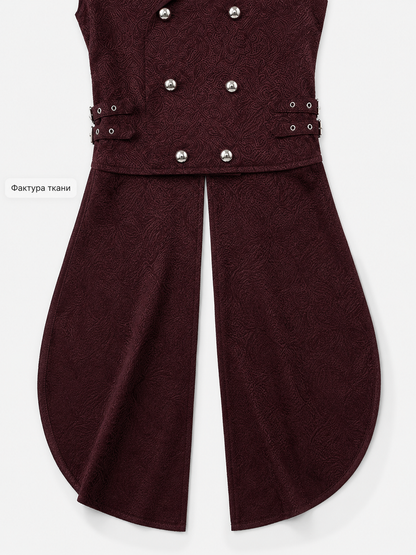 Victorian-Style Suit Vest, Wine