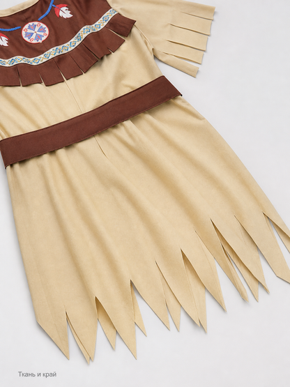 Native American-style carnival costume with dress