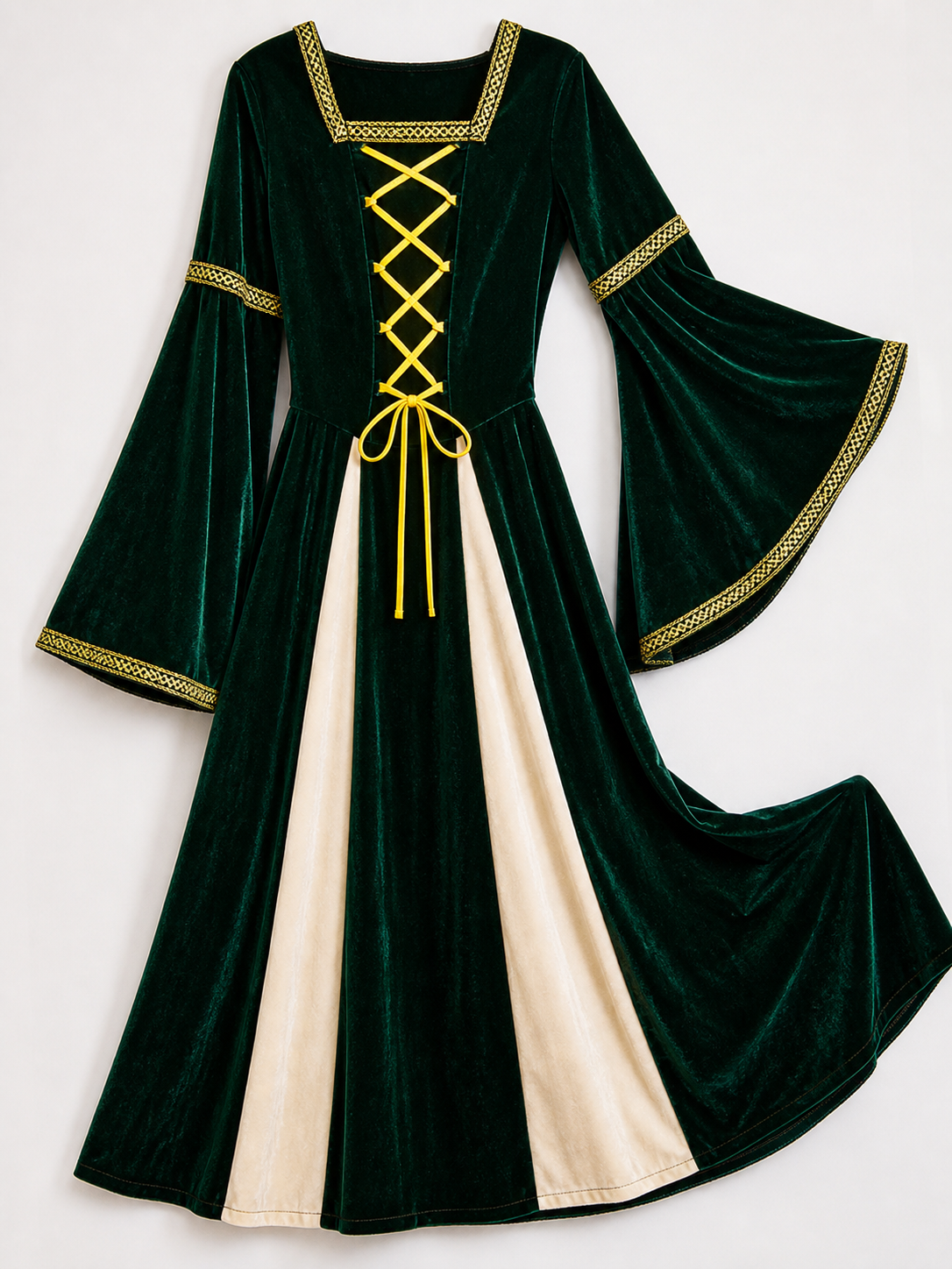 Medieval-Style Carnival Dress with Lacing
