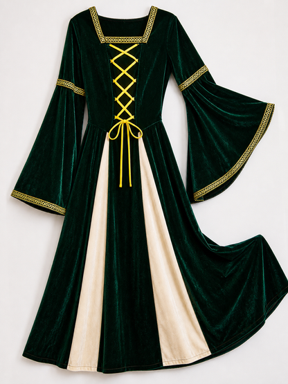 Medieval-Style Carnival Dress with Lacing