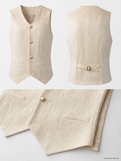 Vintage Floral Jacquard Vest