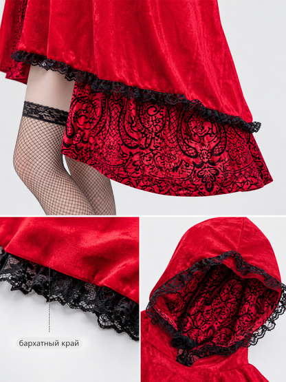 Little Red Riding Hood Costume with Hood and Cape