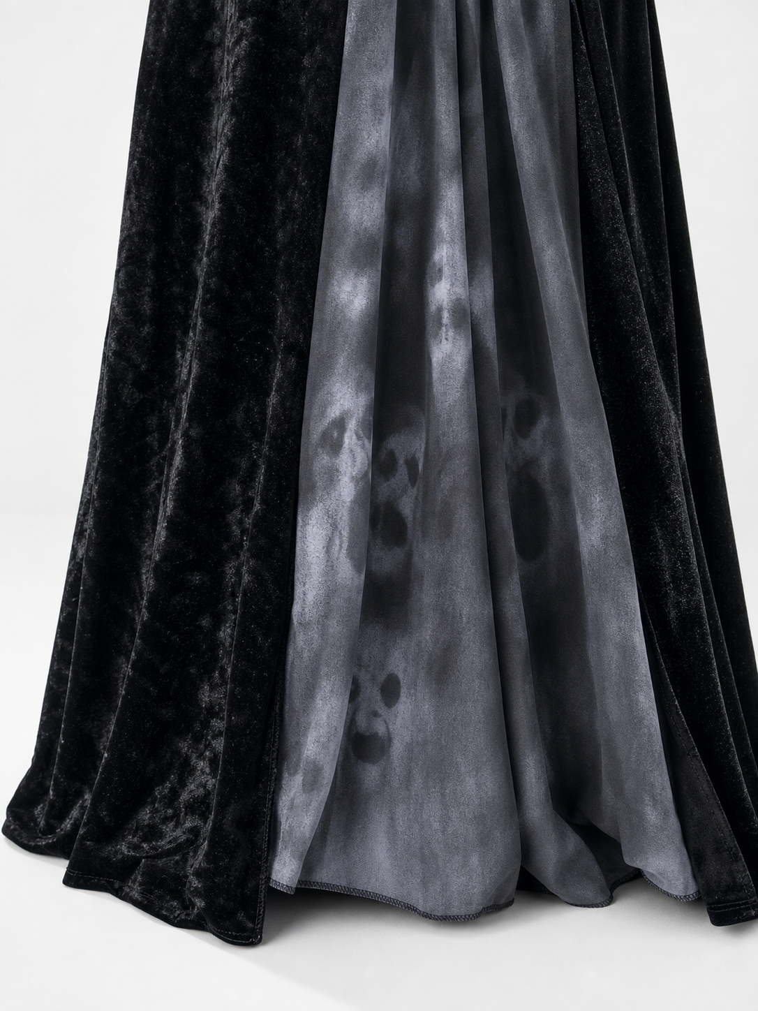 Halloween hooded skull print dress costume
