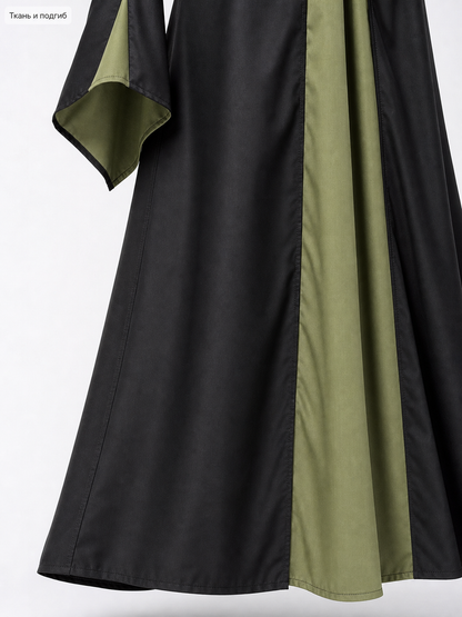 Long Witch Costume Dress for Halloween with Hat