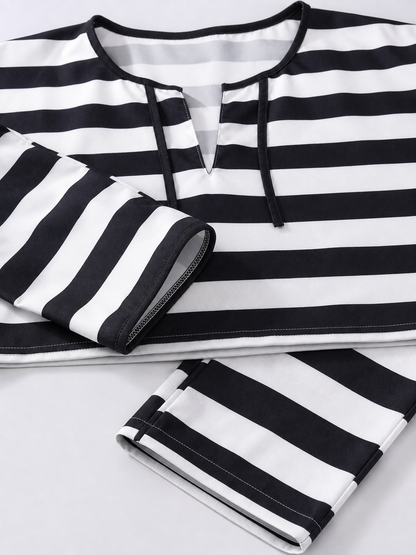 Striped prisoner costume with cap and handcuffs
