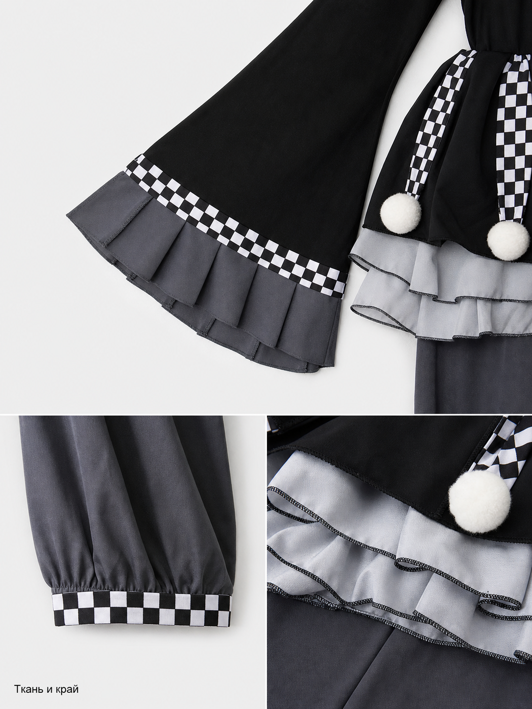 Gothic-Style Clown Costume for Halloween