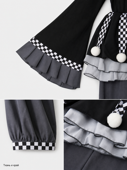 Gothic-Style Clown Costume for Halloween