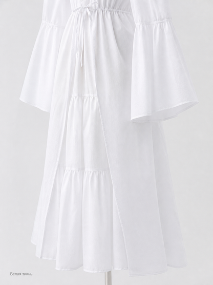 White Palace-Style Cosplay Costume with Corset Bodice