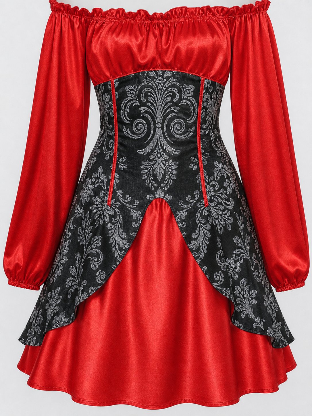 Pirate Halloween costume with dress and hat