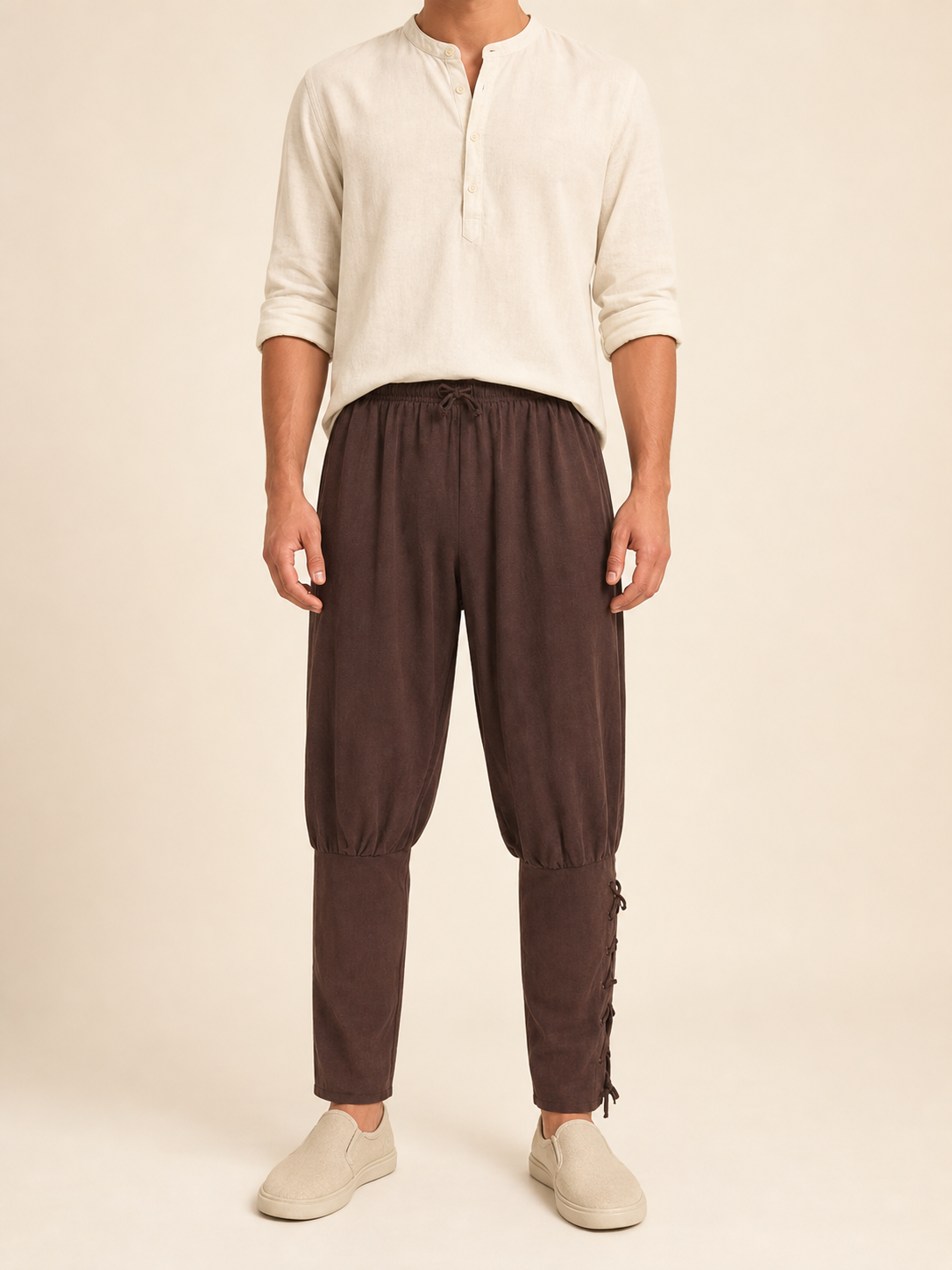 Brown pirate-style pants for cosplay