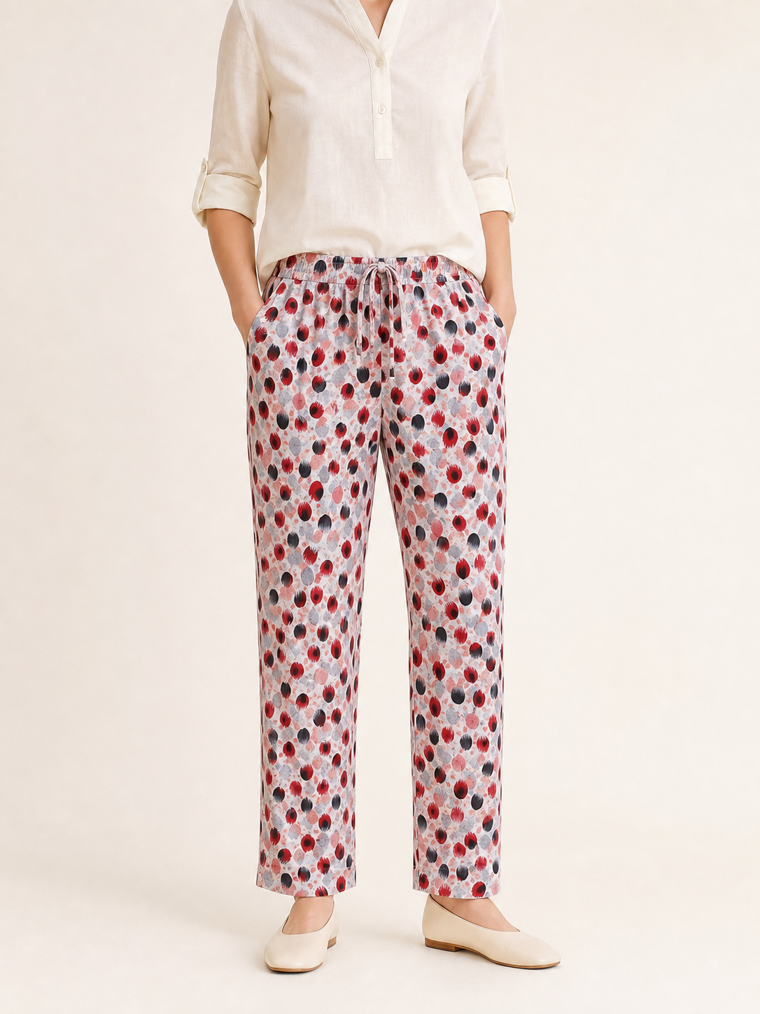 Women's printed set, T-shirt and long pants