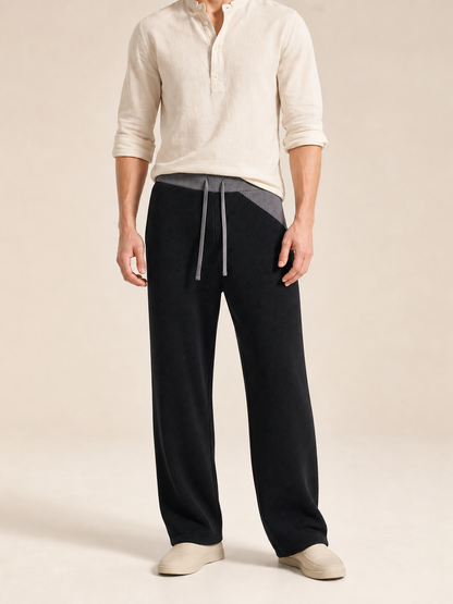 Layered long-sleeve top with contrast trim