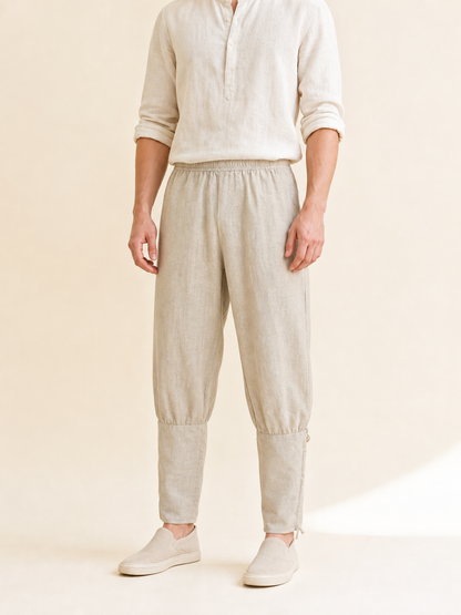 Loose-Fit Cuffed Pants for a Costume Look