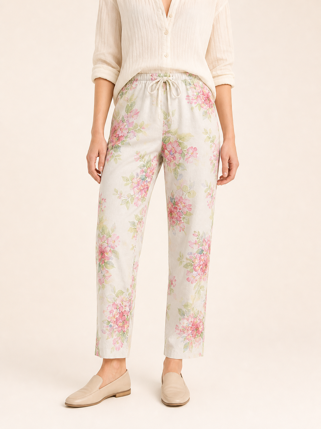 Women's Homewear Set with Floral Print