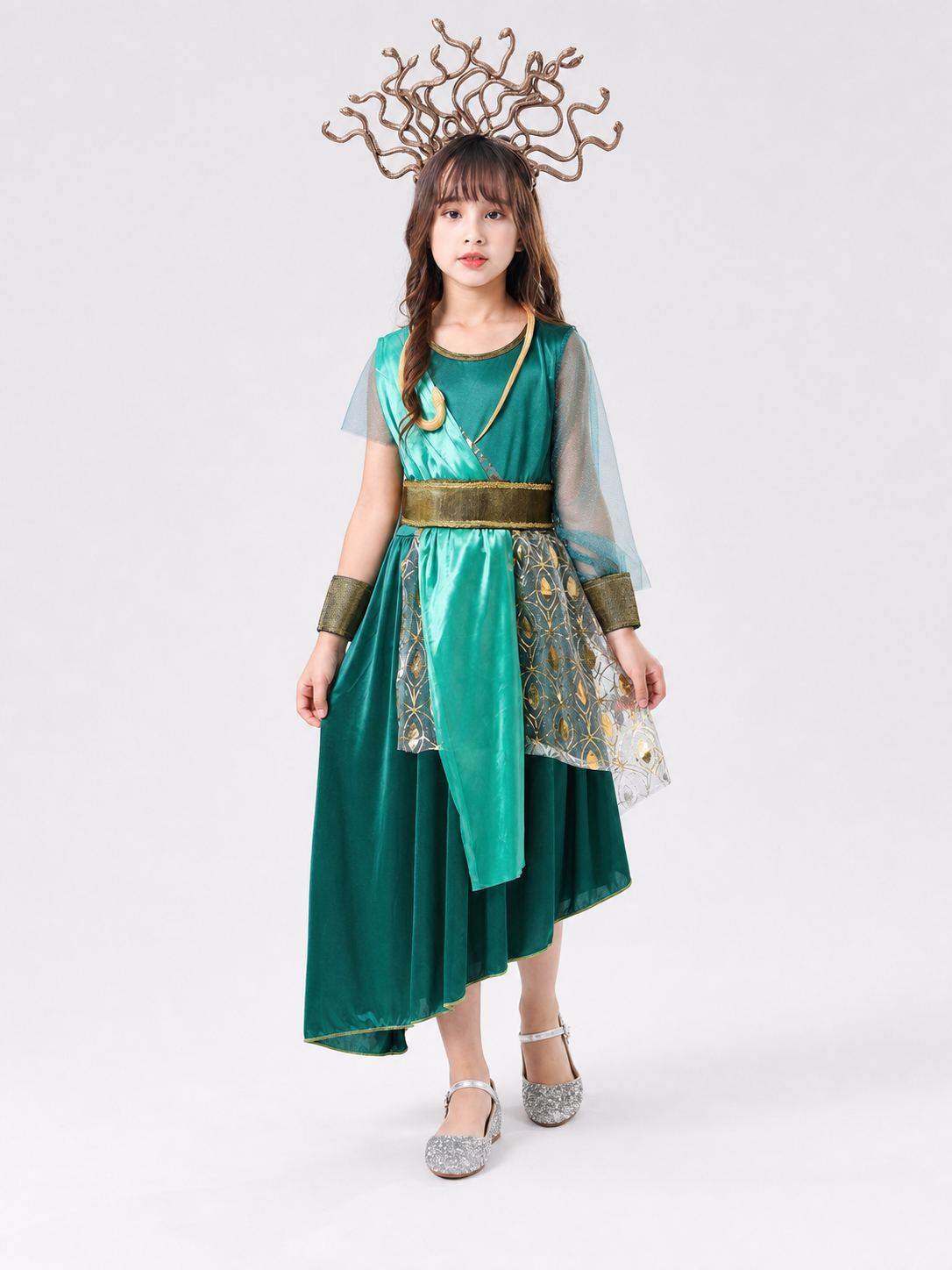 Medusa Costume: Dress with Headpiece for Halloween