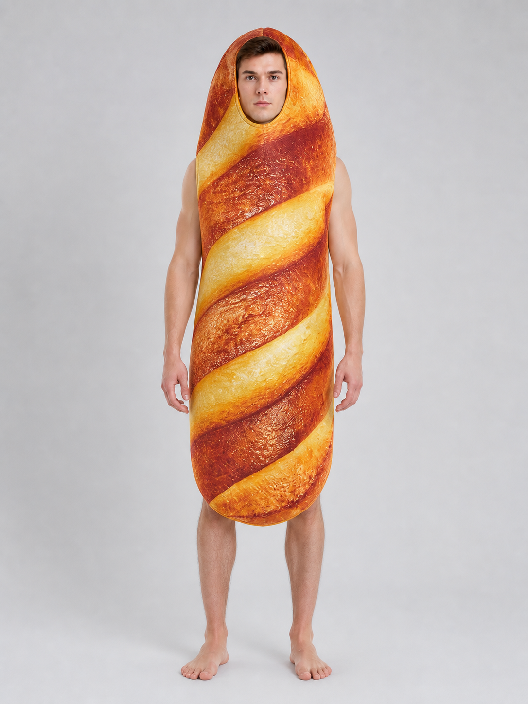 Bread Costume with Hood for a Themed Party