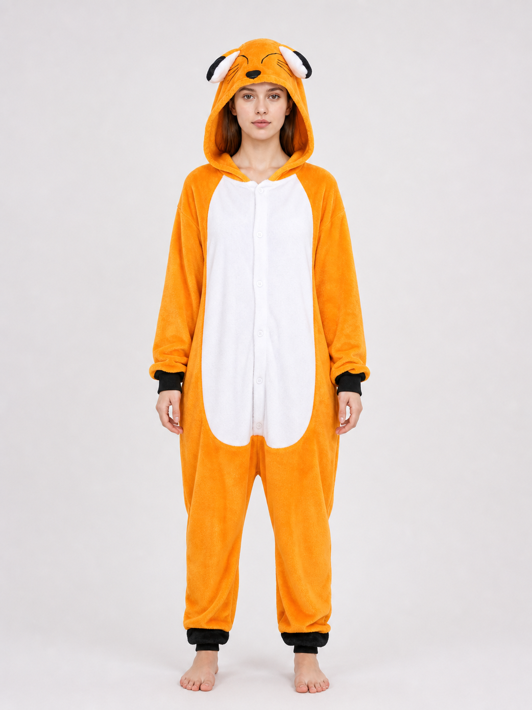 Fox Kigurumi Hooded Onesie for Sleep and Costume