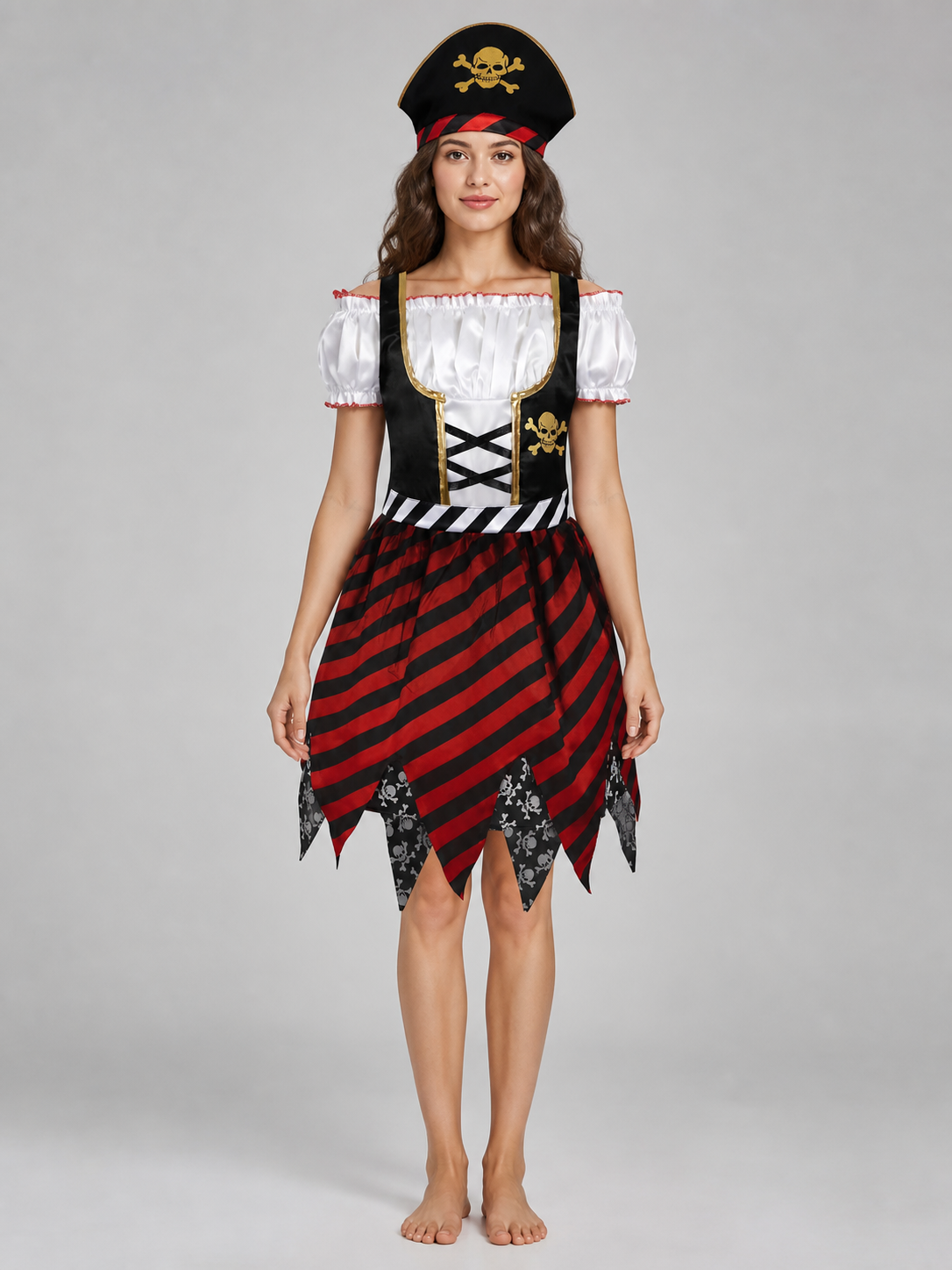 Pirate Dress Costume with Hat