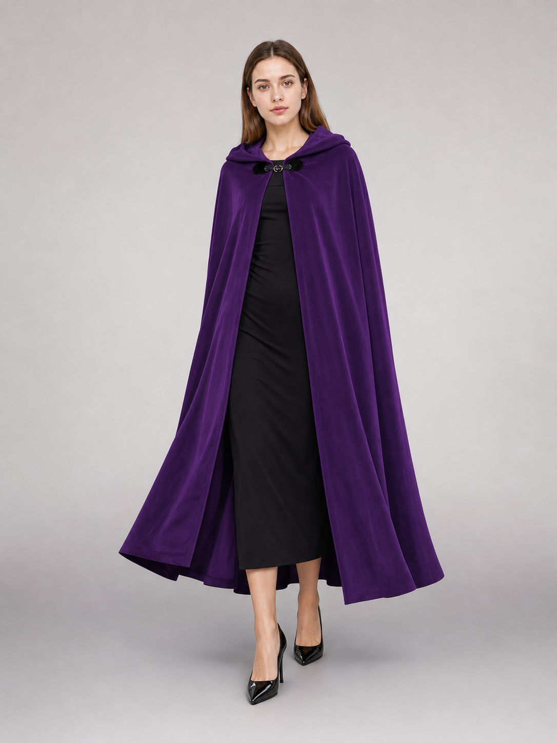 Purple Costume Cloak with Hood